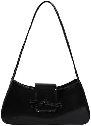 Shoulder Bag for Women, Hobo Handbags Trendy Y2K Purses Patent Leather Clutch Bag Cute Bow Purse | Amazon (US)