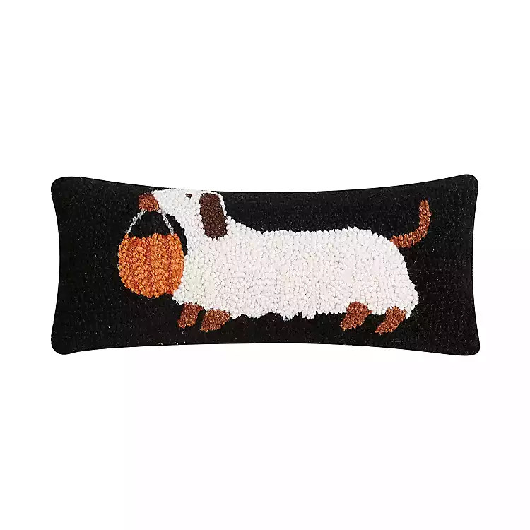 Dachshund Ghost Halloween Mini Lumbar Pillow | Kirkland's Home