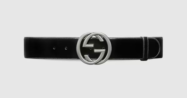 Interlocking G buckle wide belt | Gucci (US)