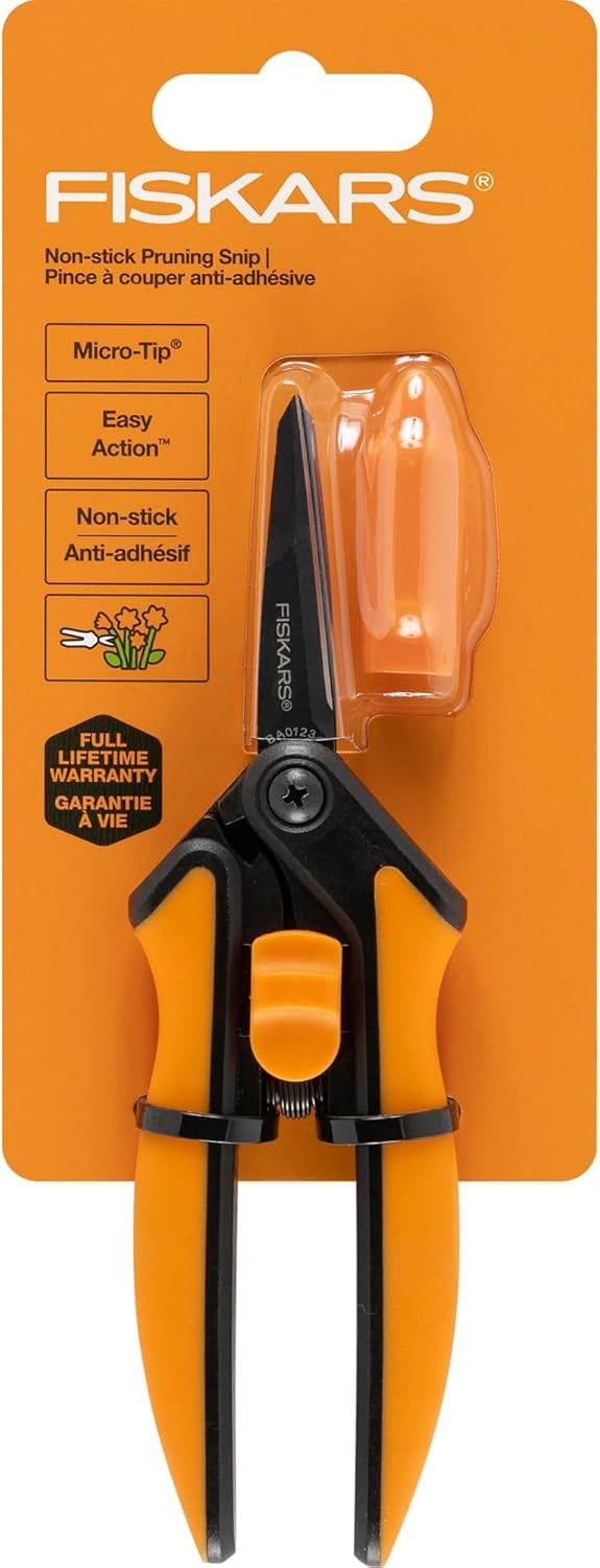 Fiskars Micro-Tip Pruning Snips - 6" Garden Shears with Sharp Precision-Ground Non-Stick Coated S... | Amazon (US)