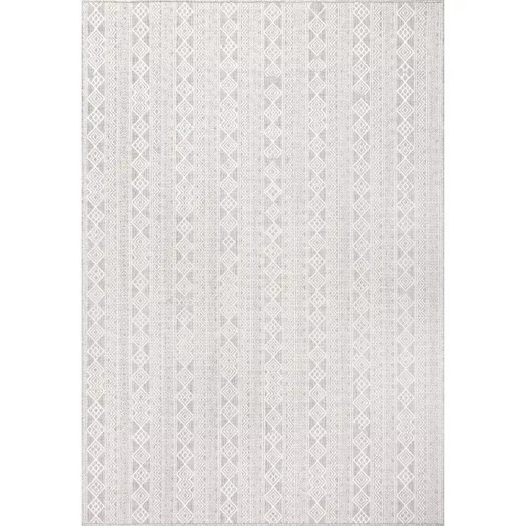 Devon Geometric Striped Indoor and Outdoor Area Rug - nuLOOM | Target