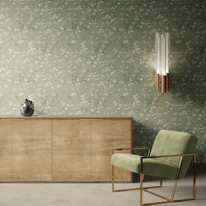 Green Foliage Wallpaper. Peel and Stick. Removable. Available in Many Colours. | Etsy (US)