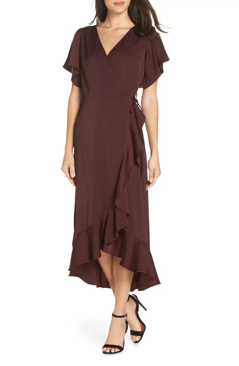 Midi Ruffle Wrap Dress | Nordstrom