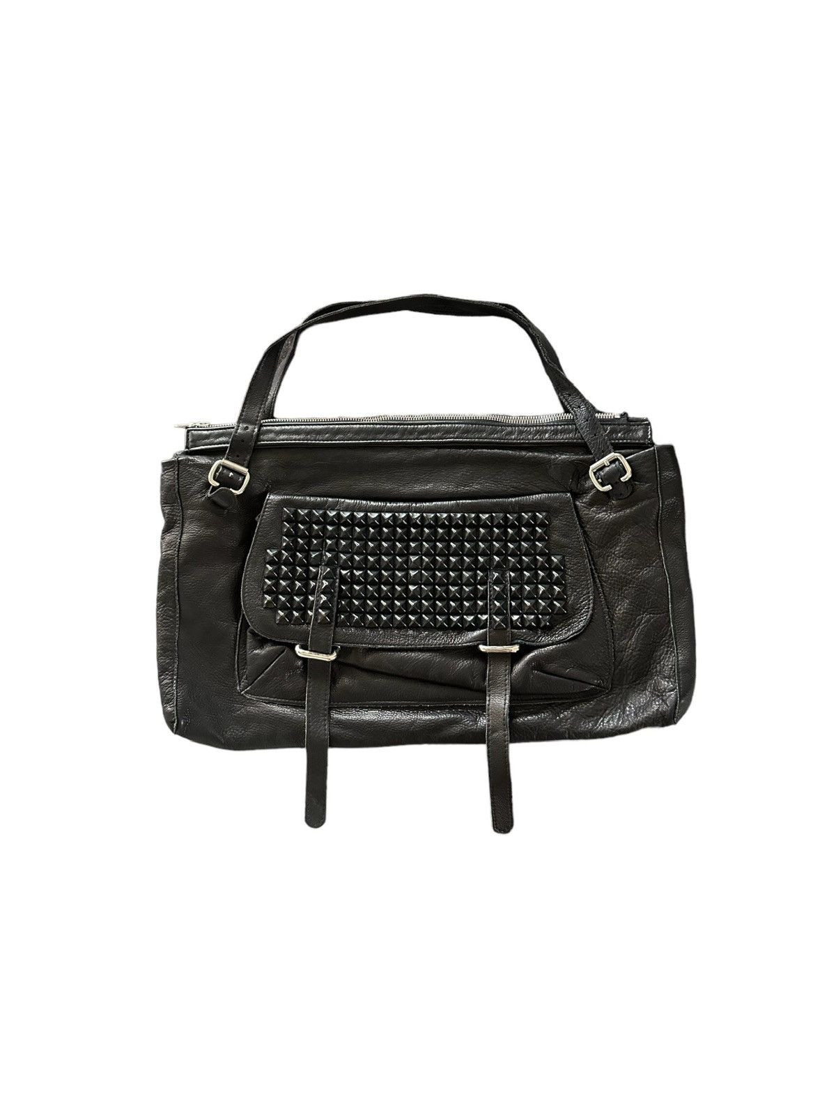 KMRII , LGB style studded leather messenger bag | Grailed