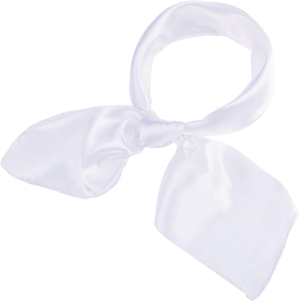 Satinior Chiffon Scarf Square Handkerchief Satin Ribbon Scarf Neck Scarf for Women Girls Ladies F... | Amazon (US)
