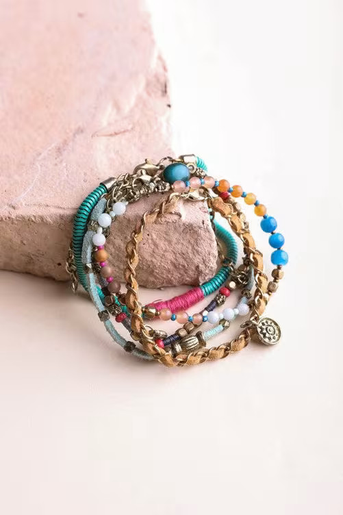 Sunburst Stacked Bracelet Set — Three Bird Nest | Three Bird Nest