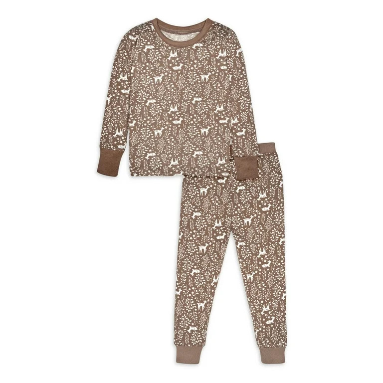Modern Moments by Gerber Toddler Girl Tight Fitting Pajamas Set, 2-Piece, Sizes 12M-5T | Walmart (US)