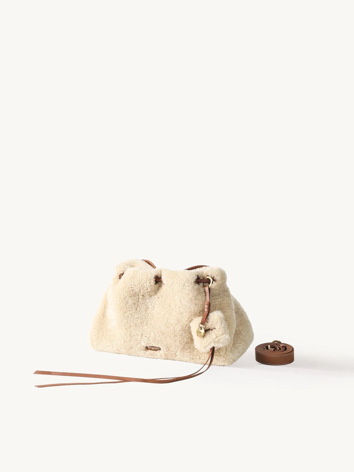 Shearling Gather Clutch Set | Songmont