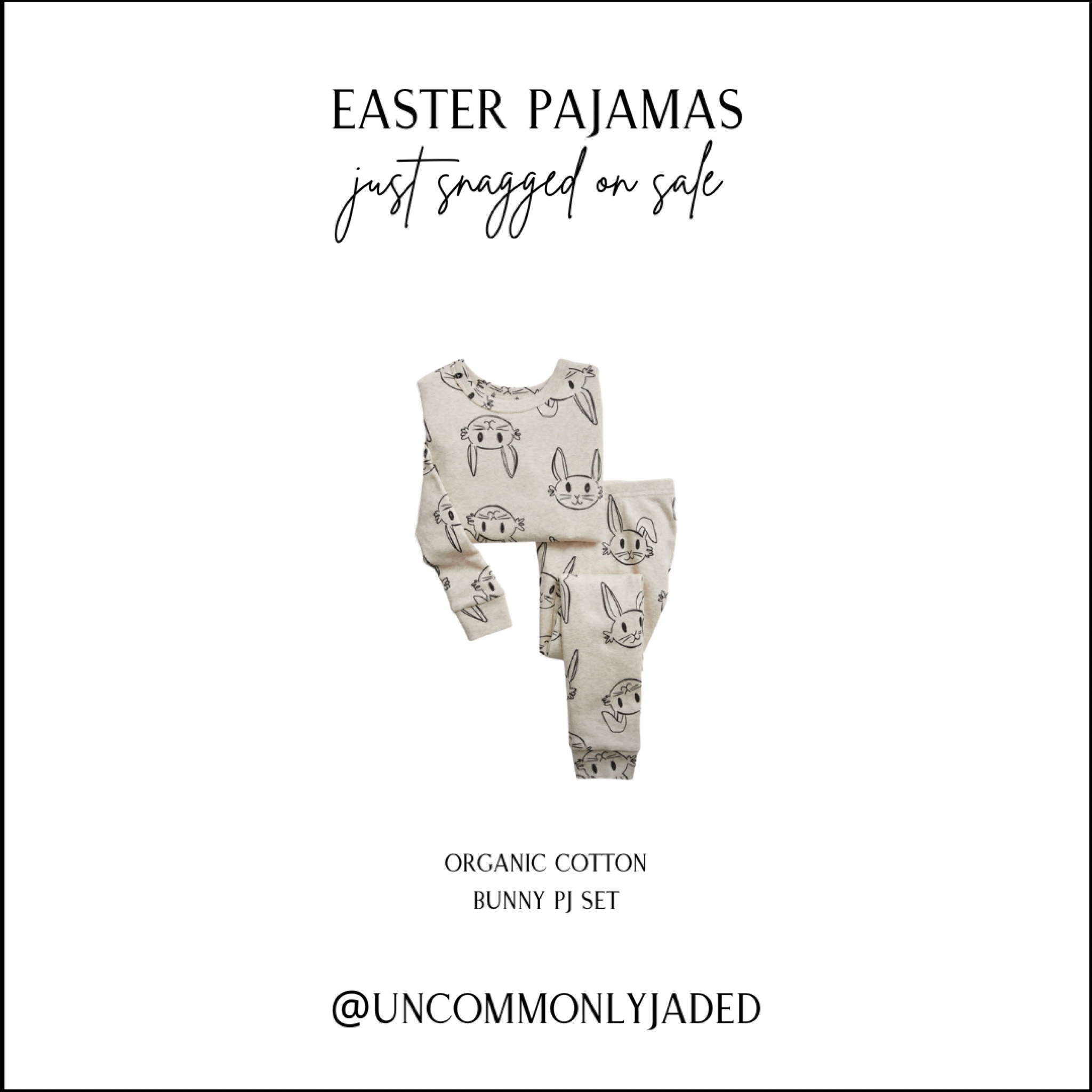 E A S T E R / just snagged this organic cotton oatmeal heather grey pj bunny set for jade’s bunny basket 

Easter | gifts | gender neutral 

#LTKunder50 #LTKkids #LTKstyletip
