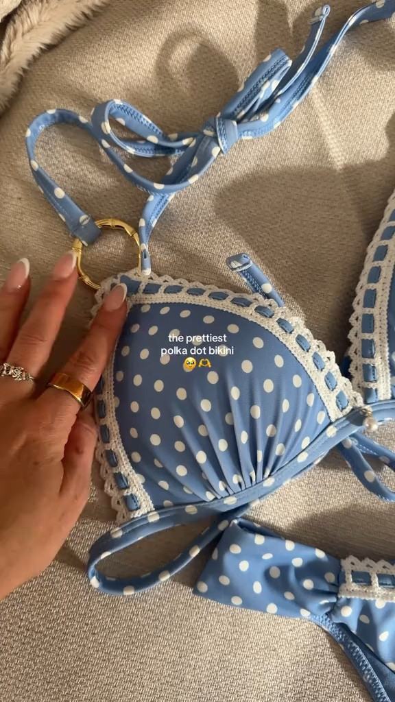 The prettiest polka dot bikini from Boux Avenue! 👙the lace and pearl detailing got me 

#LTKstyletip #LTKsummer #LTKswimwear