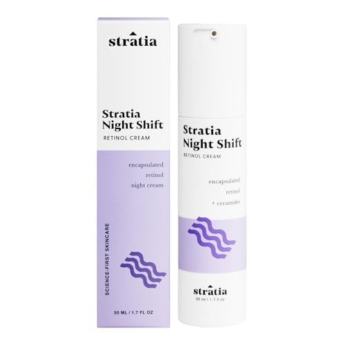 Stratia Night Shift - Age-Defying Night Cream with Encapsulated Retinol - Formulated for All Skin Types, 1.7 Fl Oz | Amazon (US)