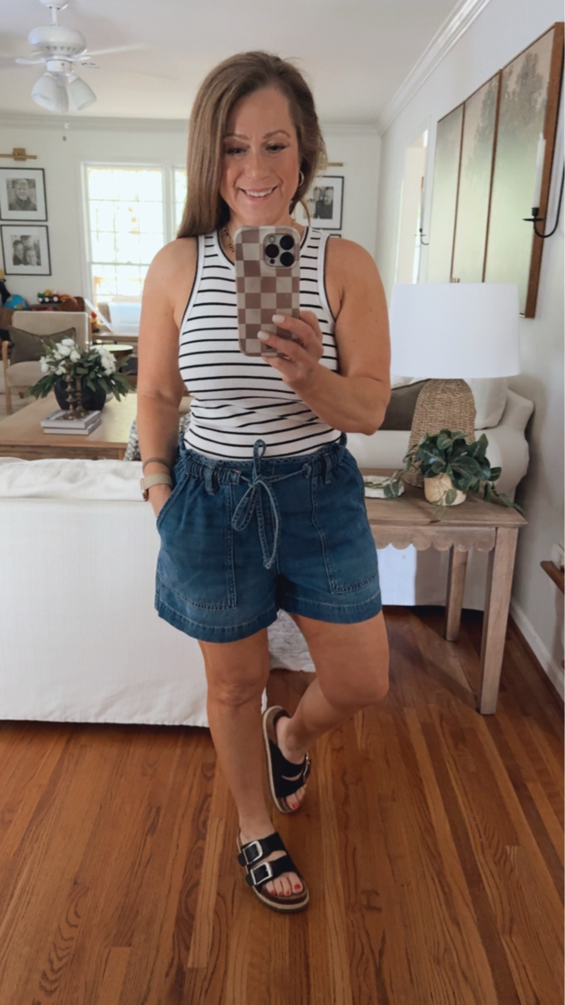casual OOTD

Denim shorts 
Striped high neck tank
Sandals 
Layered necklace set 

I am in a small in tank & shorts, shoeS TTS

#LTKootd #LTKSeasonal #LTKPetite