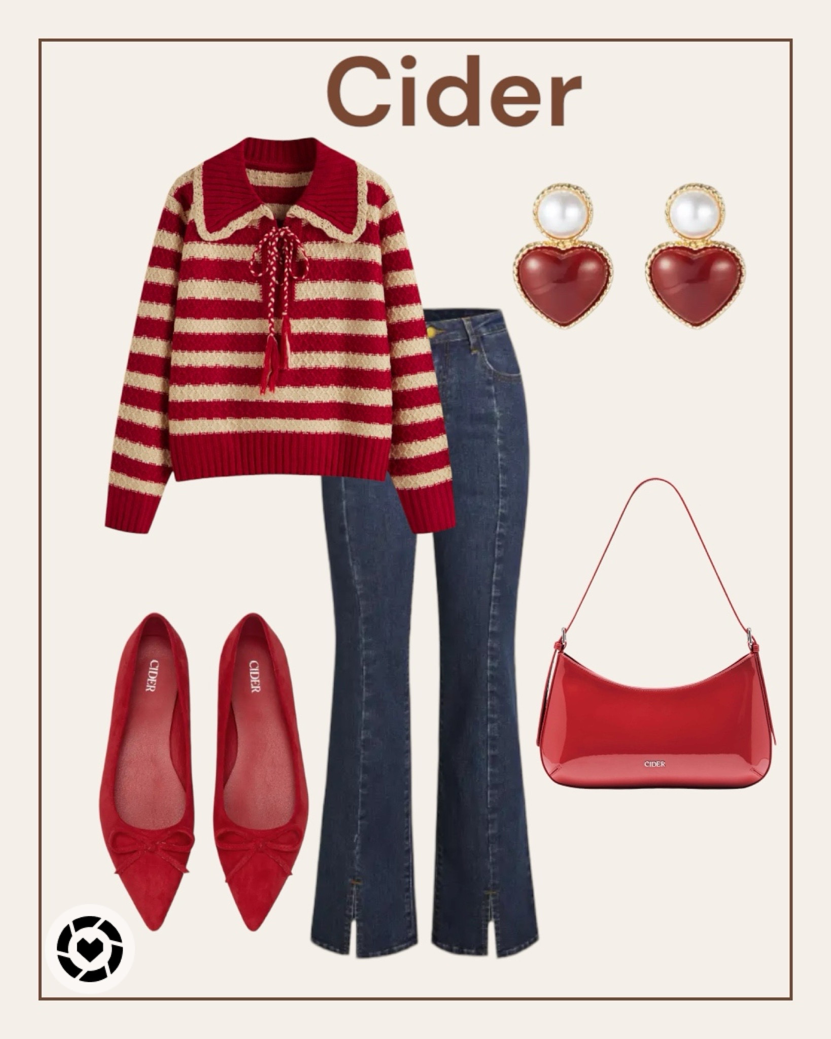 Cider outfit for winter. Cute sweater and jeans. Red flats. 
#jeans
#redsweater

Follow my shop @417bargainfindergirl on the @shop.LTK app to shop this post and get my exclusive app-only content!

#liketkit #LTKstyletip #LTKSeasonal #LTKfindsunder50
@shop.ltk
https://liketk.it/50pKo

#LTKfindsunder50
