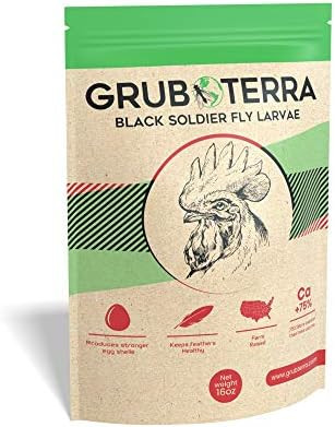 GrubTerra Natural Healthy Chicken Treats, Black Soldier Fly Larvae Made in USA and Canada, for Ch... | Amazon (US)