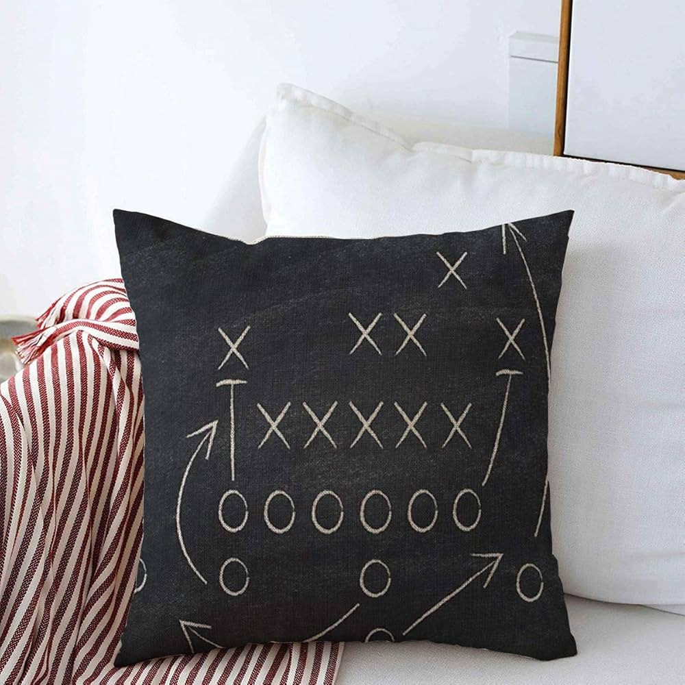 Decorative Linen Throw Pillow Covers Moving American Football Tactics Sports Recreation Determina... | Amazon (US)