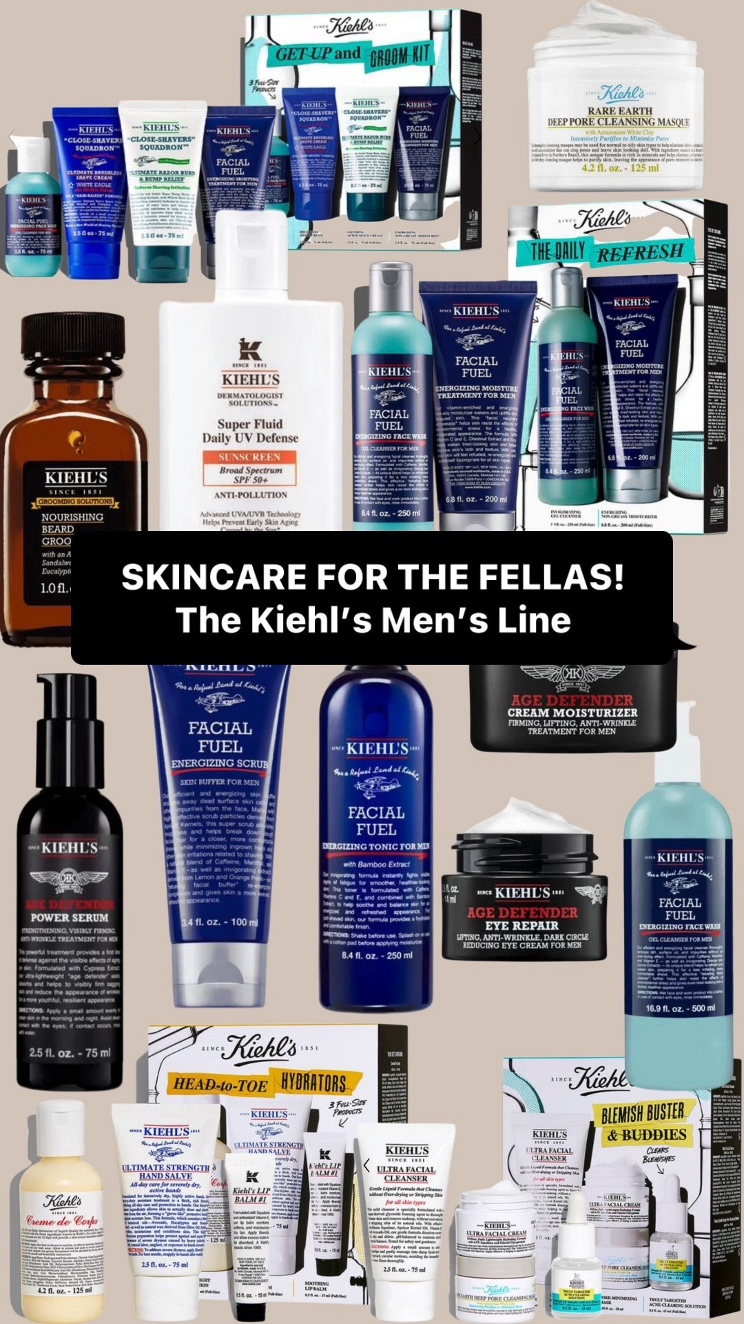 Skincare for the fellas! When guys ask me for tips on skincare I always direct them to Kiehl’s because they have a wholeeee line just for men and makes things super easy and streamlined for them. 🩵

#kiehls #kiehlsmen #skincare #mensskincare #skincareformen

Kiehls for men, skincare, skincare for men, men’s skincare 

#LTKbeauty #LTKmens #LTKfindsunder100