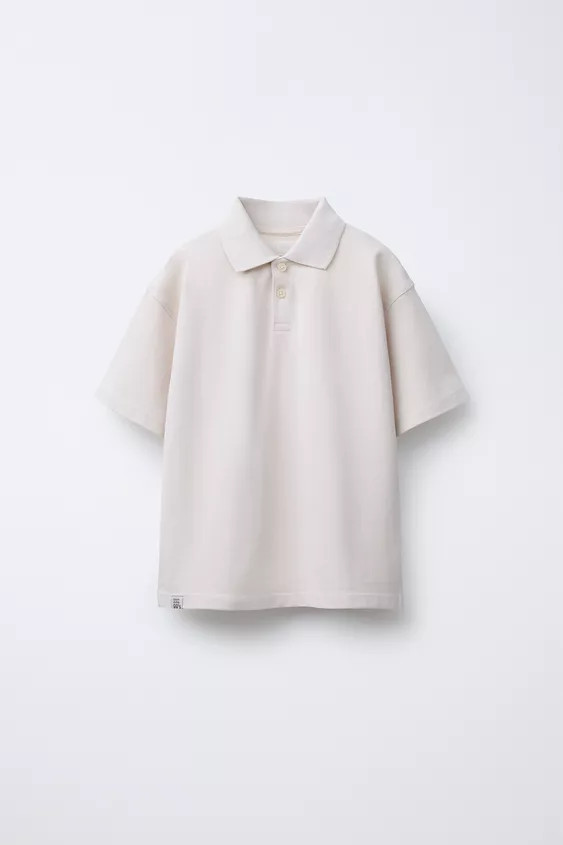 BOXY FIT LABEL POLO SHIRT | Zara US