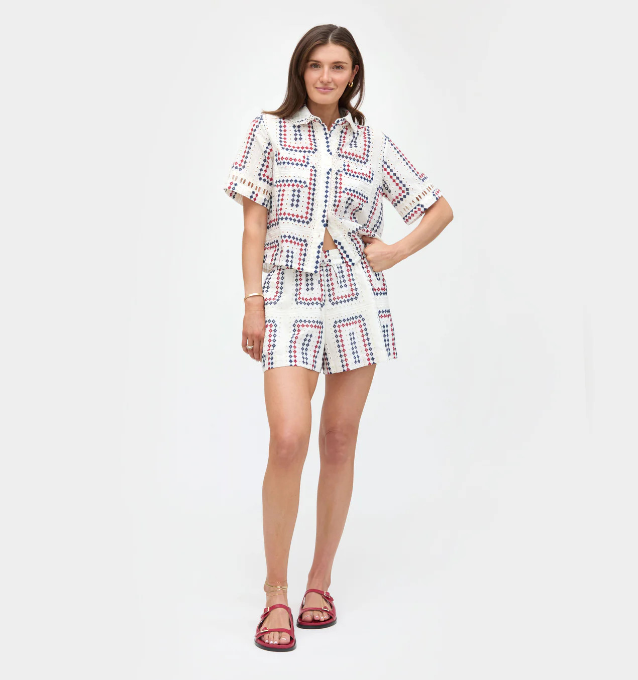 The Audrey Short - Geo Eyelet | Hill House Home