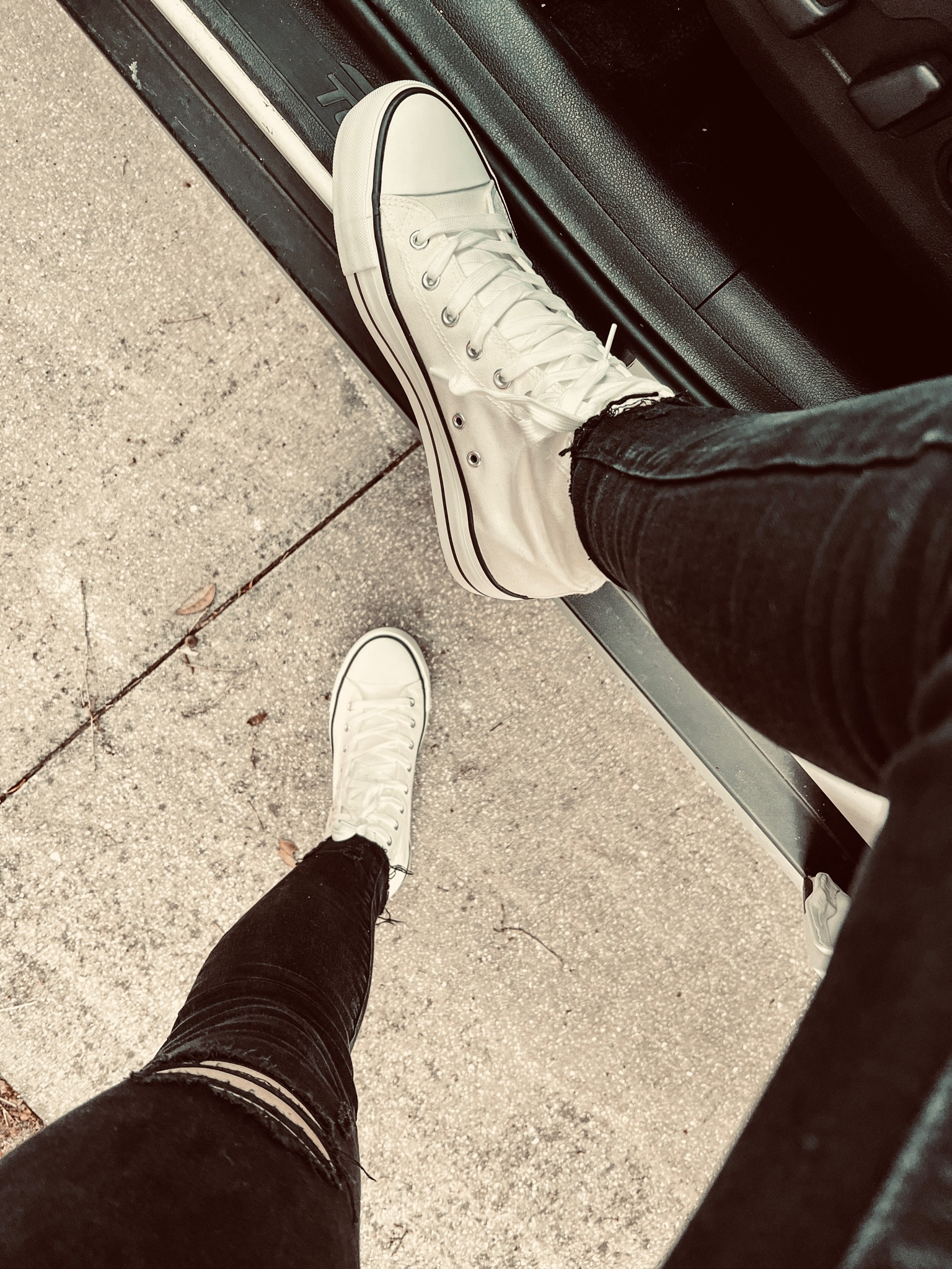 Amazon dupe! High top chunky converse! 