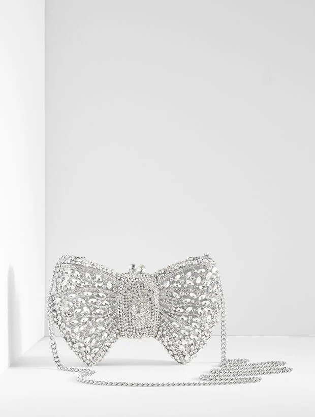 Rhinestone Bow Clutch | Talbots