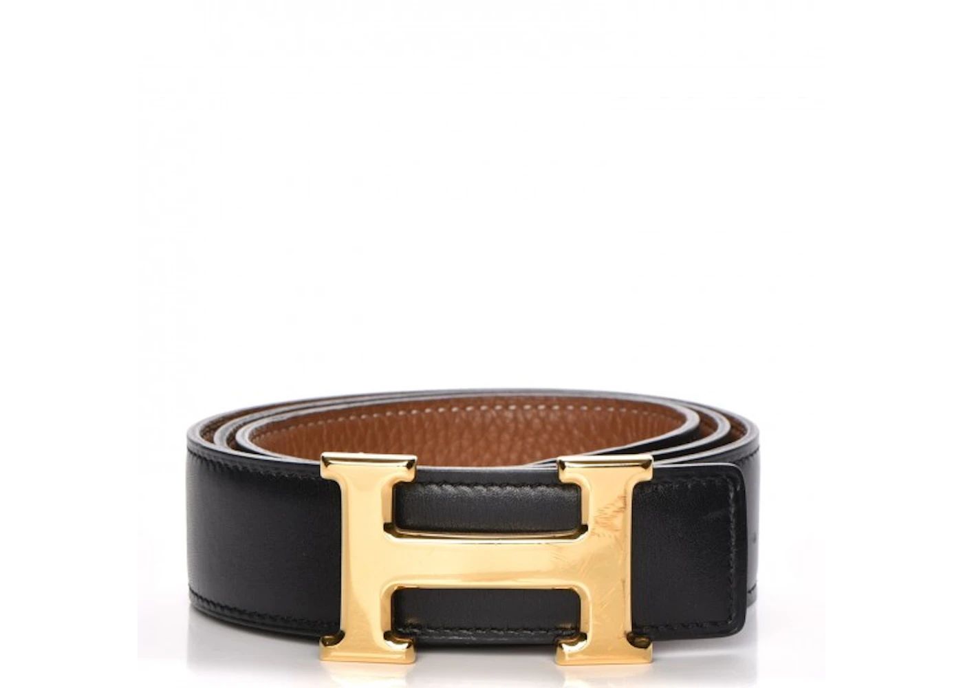 Hermes H Belt Box/Togo 32mm Noir/Gold | StockX