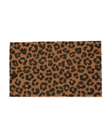 18x30 Outdoor Glitter Leopard Doormat | TJ Maxx
