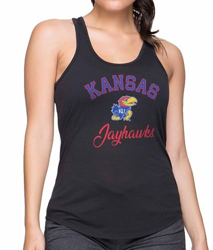 Kansas Jayhawks Women's Tailgate Racerback Tank Top NCAA Licensed | Amazon (US)