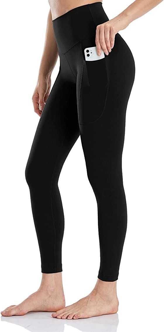 HeyNuts Hawthorn Athletic Women's Essential II High Waisted Yoga Leggings Workout Capris with Side P | Amazon (US)