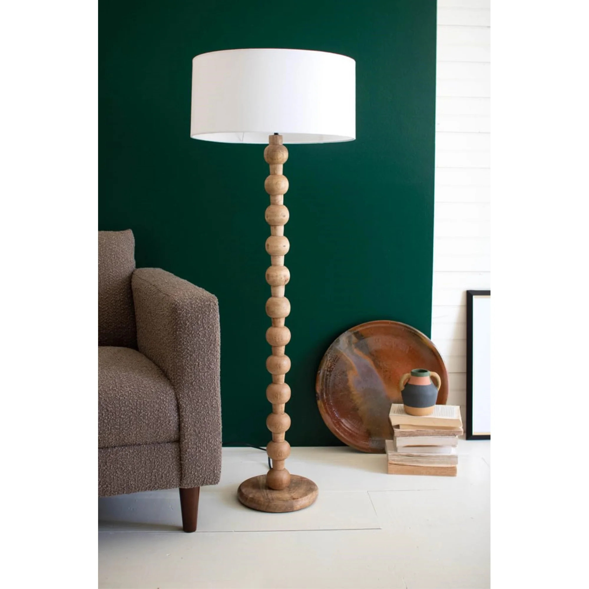 Kalalou Natural Wooden Floor Lamp - Nat1038 | Walmart (US)