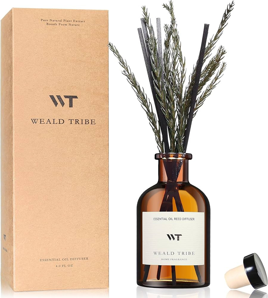 WEALD TRIBE Reed Diffuser Set for Bathroom Air Fresheners, Oil Diffuser Sticks with Flower | Bals... | Amazon (US)