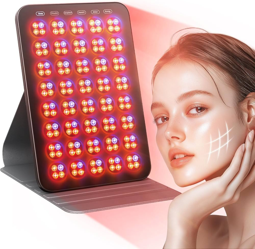 Red Light Therapy for Face and Body, Portable Red Light Therapy with Protective Goggles, 850nm In... | Amazon (US)