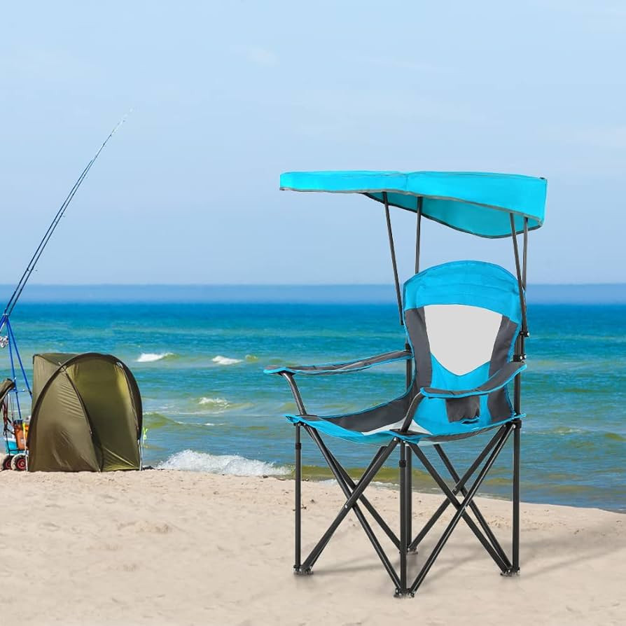 HIGH POINT SPORTS Camping Chairs with Shade, Heavy Duty Canopy Lounge Chair Sunshade Hiking Trave... | Amazon (US)