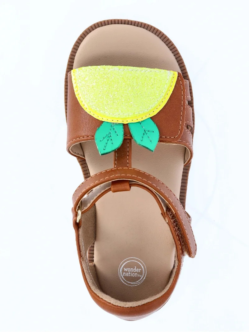 Wonder Nation Baby and Toddler Girls Fruit Sandals | Walmart (US)