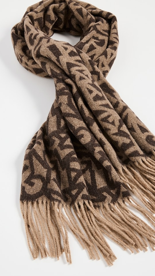 Wool Mix Fringed Scarf Jacquard | Shopbop