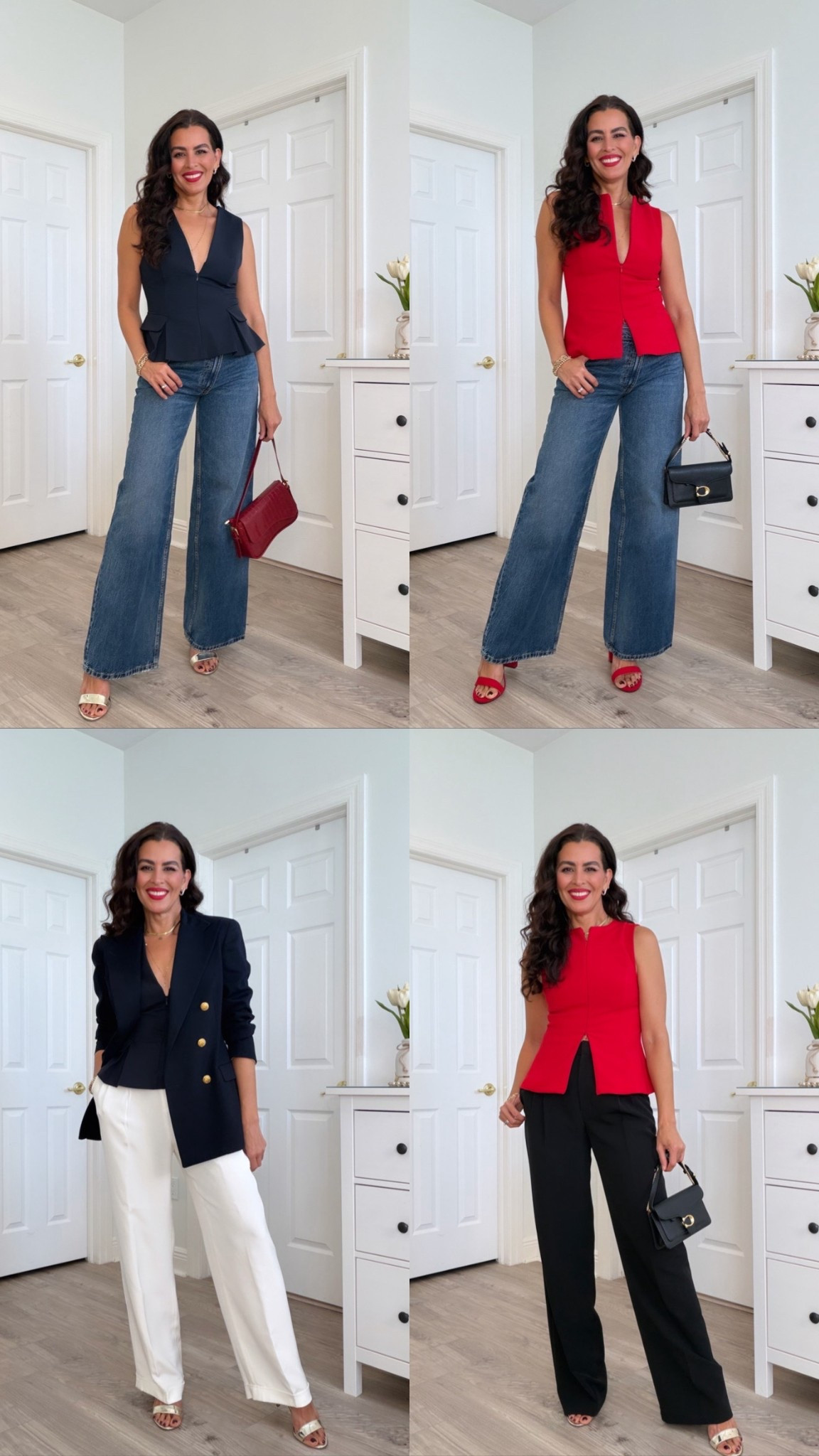 Size s in Zara tops, 6 in white pants and 2 in black pants. 6 in blazer

#LTKOver40 #LTKHoliday #LTKSeasonal