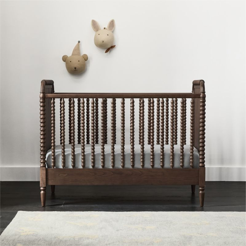 Jenny Lind Heirloom Deep Brown Wood Convertible Crib | Crate & Barrel