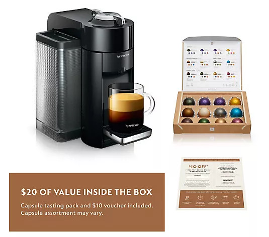 Nespresso Evoluo Coffee/Espresso Maker w Frother and Voucher | QVC