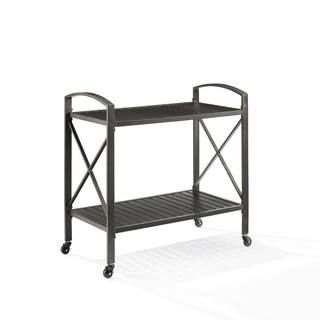 Kaplan Metal Outdoor Bar Cart | The Home Depot