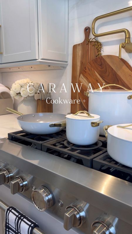 CARAWAY HOME | Cookware +
New larger sizes to help with meal prep or for large meals. Have peace of mind knowing you are cooking with toxin free cookware. 

Kitchen. Kitchen essentials. Cookware. White and gold. Kitchen organization. Cooking  

#LTKfamily #LTKhome #LTKVideo