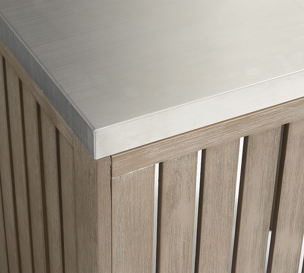 Abbott Outdoor Kitchen Acacia Two-Drawer Cabinet (31") | Pottery Barn (US)