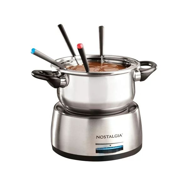 Nostalgia FPS200 6-Cup Stainless Steel Electric Fondue Pot with Temperature Control - Walmart.com | Walmart (US)