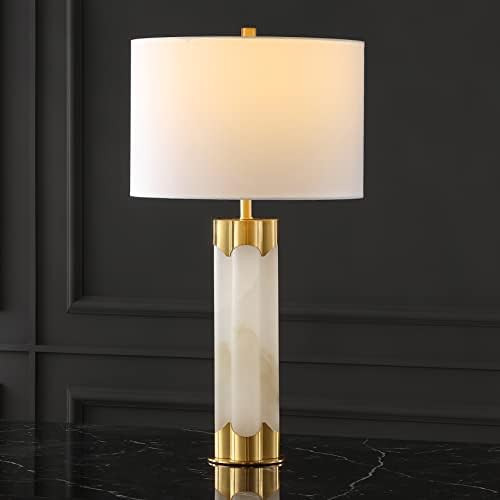 SAFAVIEH Couture Lighting Collection Chavez Alabaster/Gold 28-inch Bedroom Living Room Home Offic... | Amazon (US)