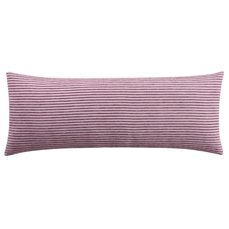 Mainstays 14" x 36" Violet Yarn Dyed Stripe Lumbar Decorative Pillow | Walmart (US)