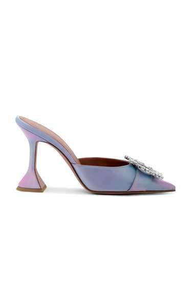 Begum Shadow Crystal-Embellished Leather Mules | Moda Operandi (Global)