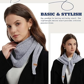 ACUSHLA 100% Merino Wool Triangle Scarf for Women Winter Neck Gaiter Warmer Knit Hooded Scarf Sof... | Amazon (US)
