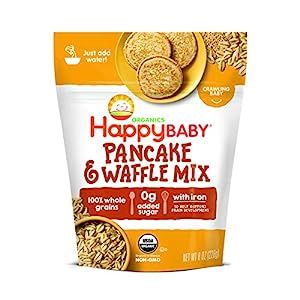 Happy Baby Organics Pancake & Waffle Mix, 8 Ounce Pouch (Pack of 1) | Amazon (US)