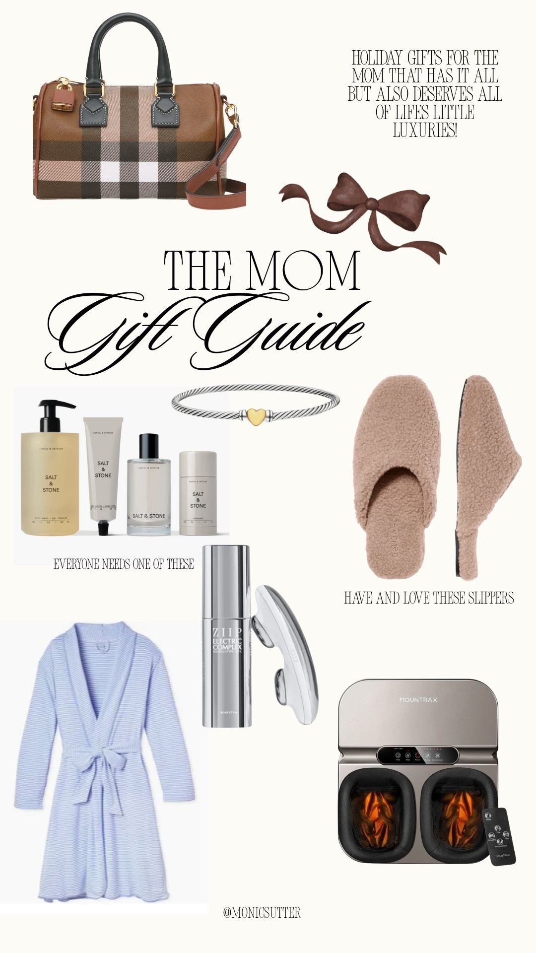 Holiday gift round up for the mom! From cozy slippers to items that never disappoint on the pampering department. 

Comment SHOP below to receive a DM with the link to this post on my LTK ⬇ https://liketk.it/5uqvP #ltkholiday #ltkgiftguide

#LTKGiftGuide #LTKHoliday