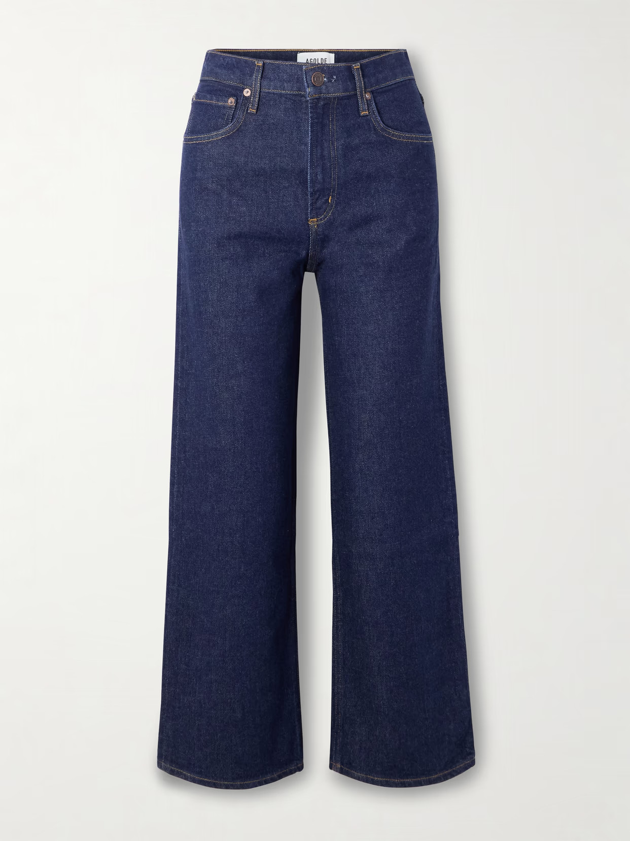 AGOLDE - Ren Cropped High-rise Wide-leg Jeans - Blue | NET-A-PORTER (US)