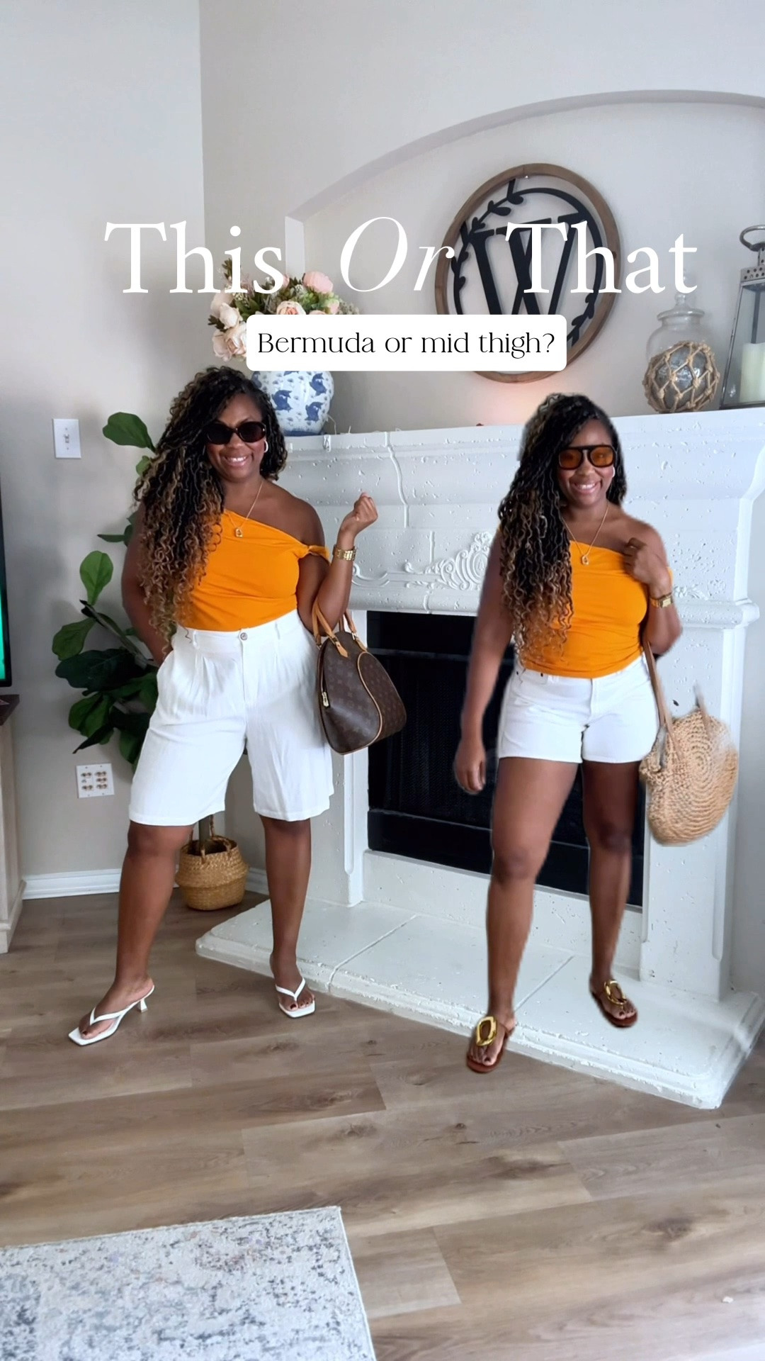 This or That??🤍🍊
Orange and white summer outfit idea

#LTKootd #LTKgrwm