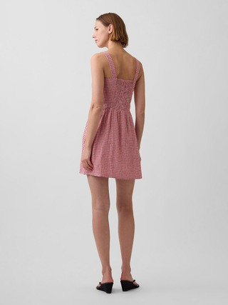 Linen-Blend Drop-Waist Mini Dress | Gap (US)